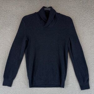 Theory Men's small Navy Turtleneck long sleeve Sweater 100% Merino Wool